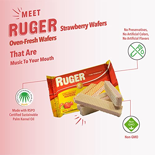 Ruger Austrian Wafers Strawberry, 2.125 Ounce Pack Of 12