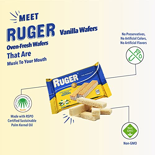 Ruger Wafers Austrian Wafers, Vanilla, 2.125 Ounce Pack of 12