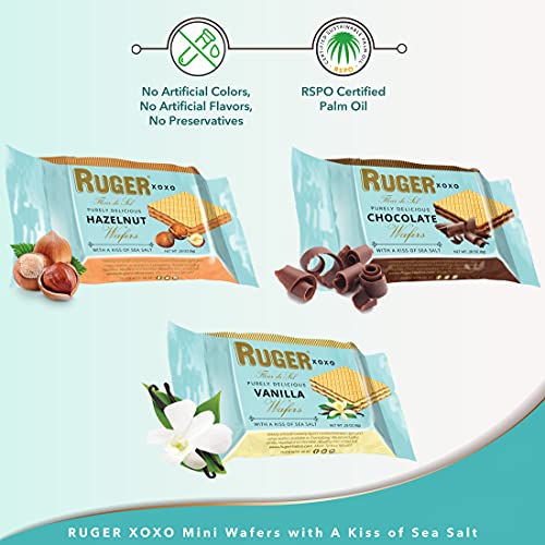 Ruger Wafers XOXO Made with a Kiss of Sea Salt , Mini Wafers Dis...