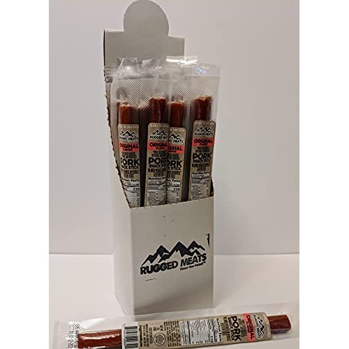 Rugged Meats Sugar Free Original Pork Snack Sticks 24 Count Valu