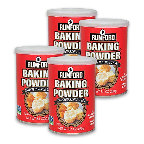 Rumford Aluminum Free Baking Powder, 8.1-Ounce Canisters - Pack