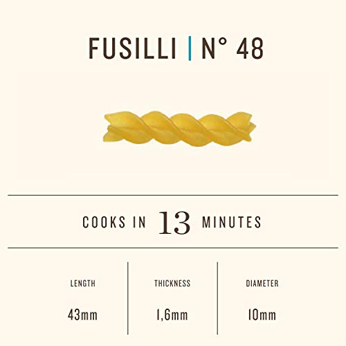 Rummo Italian Pasta Gf Fusilli No.48, Always Al Dente, Certified