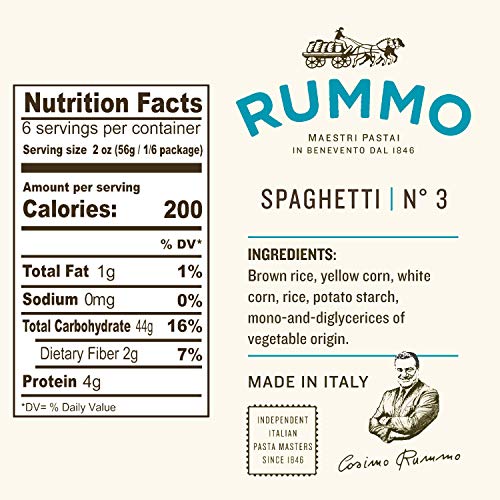 Rummo Italian Pasta Gf Spaghetti No.3, Always Al Dente, Certifie