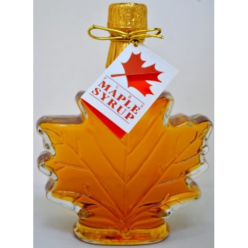 Pure Maple Syrup In Glass Maple Leaf - 8.45 Oz 2 Bottles