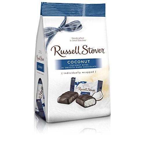 Russell Stover Dark Chocolate Coconut, 6 Ounce Mini Gusset Bag,