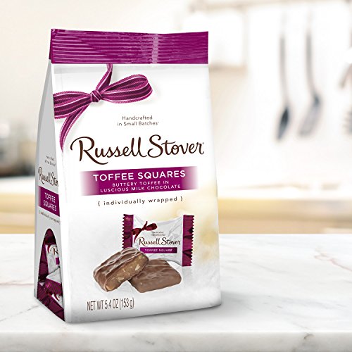 Russell Stover Milk Chocolate Toffee Squares Mini Gusset 6oz pa...
