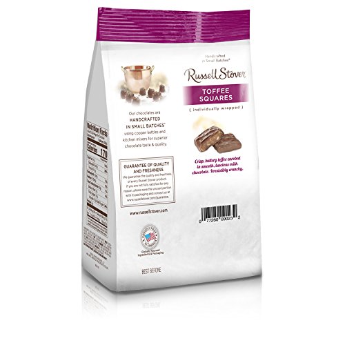Russell Stover Milk Chocolate Toffee Squares Mini Gusset 6oz pa...
