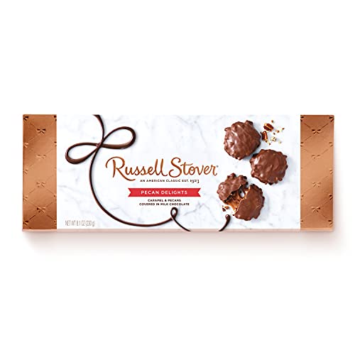 Russell Stover, Pecan Delights, Chocolate Covered Caramel And Pe