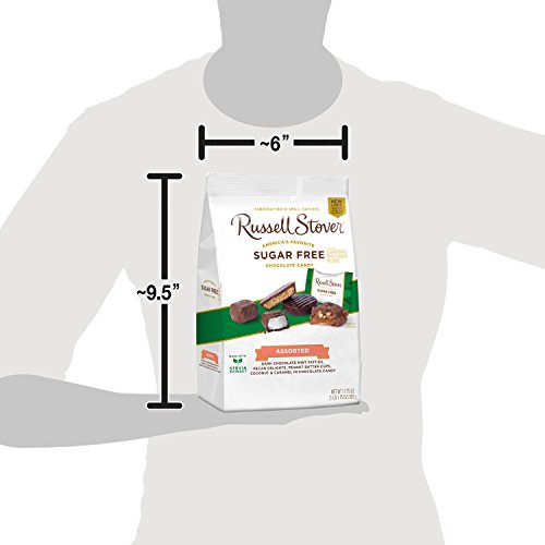 Russell Stover Sugar Free Assorted Chocolates Gusset Bag, 17.75