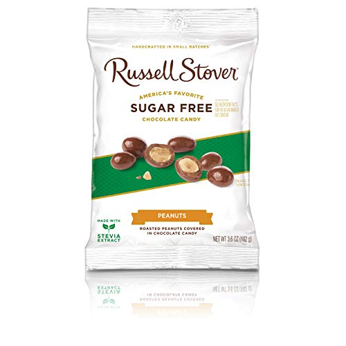 Russell Stover Sugar Free Chocolate Covered Peanuts, 3.6 Oz. Bag
