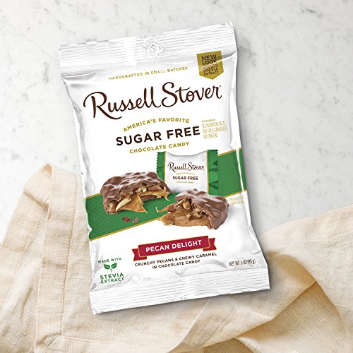 Russell Stover Sugar-Free Pecan Delight, 3 Ounce Peg Bag Pack O