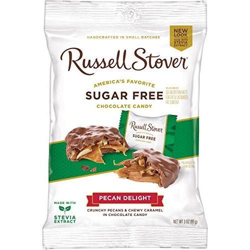 Russell Stover Sugar-Free Pecan Delight, 3 Ounce Peg Bag Pack O
