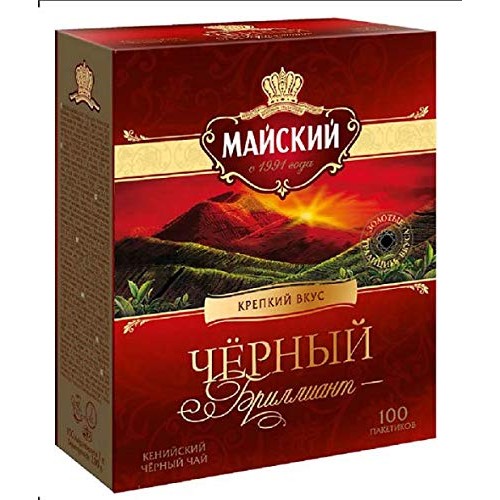 Maiskiy Black brilliant Kenya Black Tea 100 Tea Bags 200g Чай ...