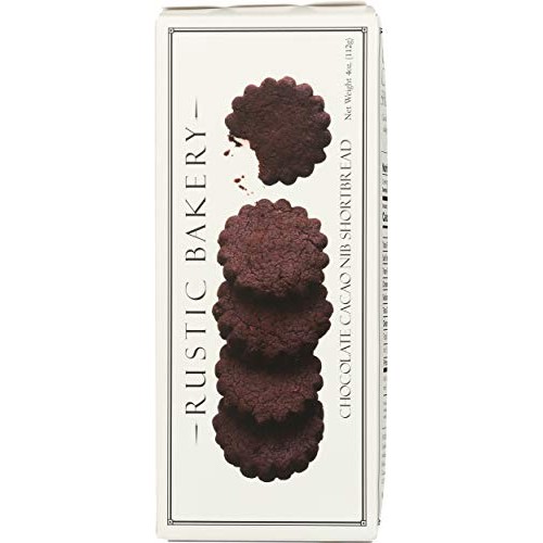 Rustic Bakery Cookies Shortbread Chocolate Cacao Nibs, 4 Oz
