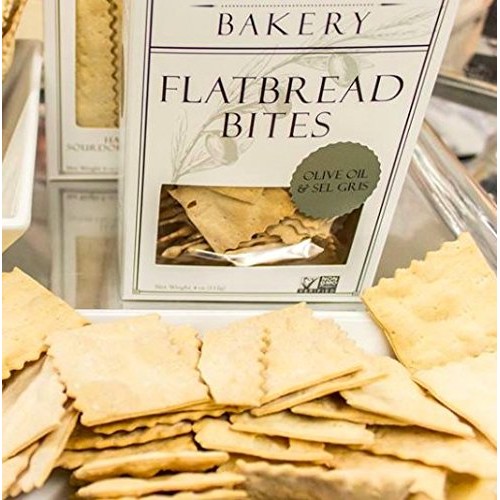 Rustic Bakery, Flatbread Bites Olive Oil Sel Gris, 4 Ounce