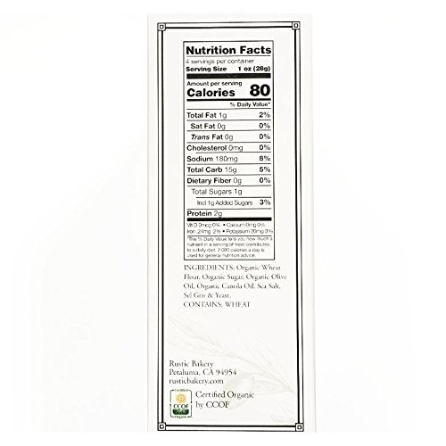 Rustic Bakery, Flatbread Bites Olive Oil Sel Gris, 4 Ounce