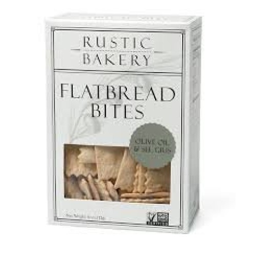 Rustic Bakery, Flatbread Bites Olive Oil Sel Gris, 4 Ounce