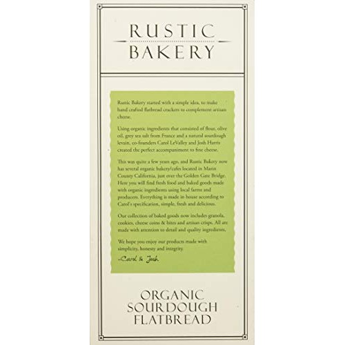 Rustic Bakery Gourmet Flatbread Crackers Rosemary &Amp; Olive Oil 6