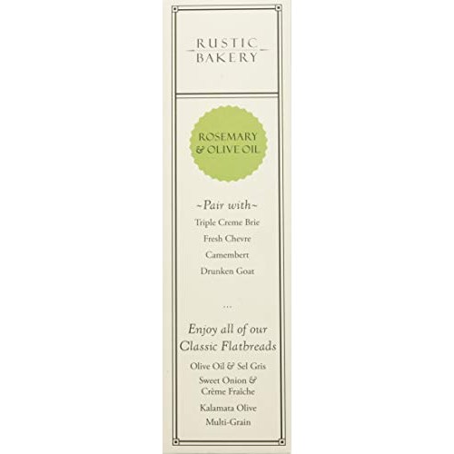 Rustic Bakery Gourmet Flatbread Crackers Rosemary &Amp; Olive Oil 6