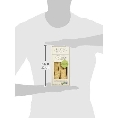 Rustic Bakery Gourmet Flatbread Crackers Rosemary &Amp; Olive Oil 6