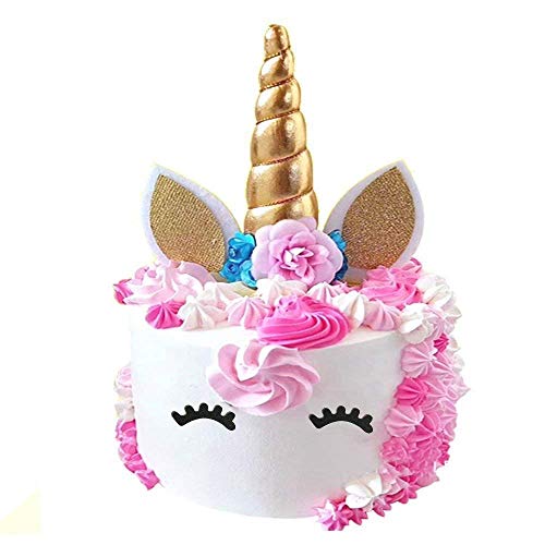 Unicorn Birthday Party Supply Including Unicorn Horn Cake Topper