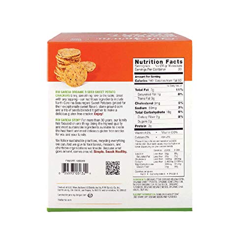 Rw Garcia Sweet Potato 3 Seeds Crackers Net Wt 30 Oz 2 X 15Oz B