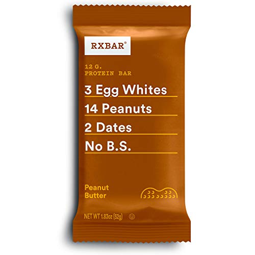 Rxbar Whole Food Protein Bar, Peanut Butter, 1.83Oz Bars, 12 Count