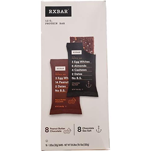 Rx Bar Variety Pack Chocolate Sea Salt &Amp; Chocolate Peanut Butter