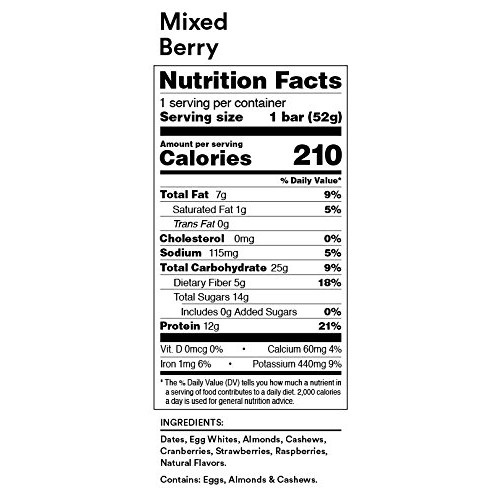 Rxbar, Best Seller Variety Pack, Protein Bar, 1.83 Ounce Pack O