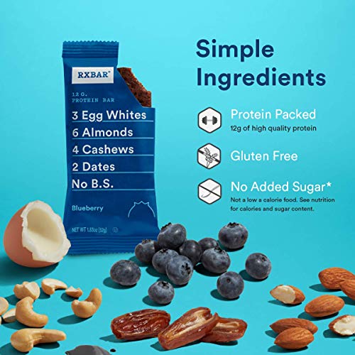 Rxbar, Blueberry, Protein Bar, 1.83 Ounce Pack Of 12 Breakfast