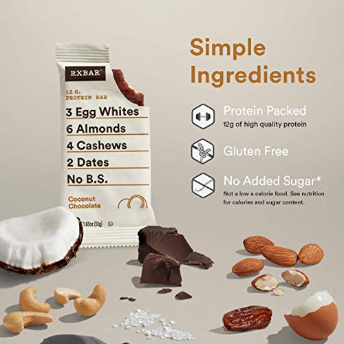 Rxbar, Coconut Chocolate, Protein Bar, 1.83 Ounce Pack Of 12,