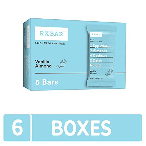 RXBAR Protein Bars, 12g Protein, Gluten Free Snacks, Vanilla Alm...