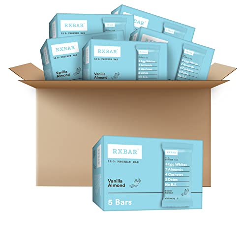 RXBAR Protein Bars, 12g Protein, Gluten Free Snacks, Vanilla Alm...