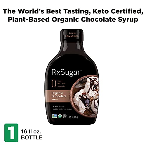 RxSugar Delicious Plant-Based Organic Chocolate Syrup, 16 oz | A...
