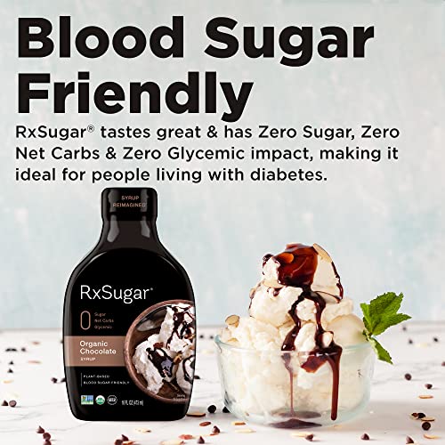 RxSugar Delicious Plant-Based Organic Chocolate Syrup, 16 oz | A...
