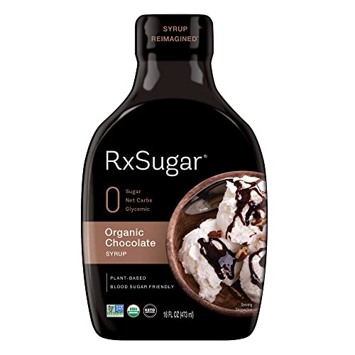 RxSugar Delicious Plant-Based Organic Chocolate Syrup, 16 oz | A...