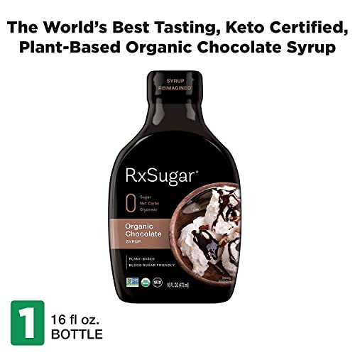 RxSugar Organic Chocolate Syrup 2-Pack | Allulose sweetener | Di...