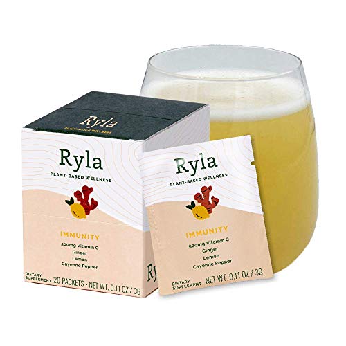 Ryla - Ginger Lemon Cayenne Juice Shot Superfood Powder - 500Mg
