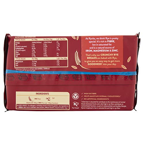 Ryvita Dark Rye Crispbread, 250 g