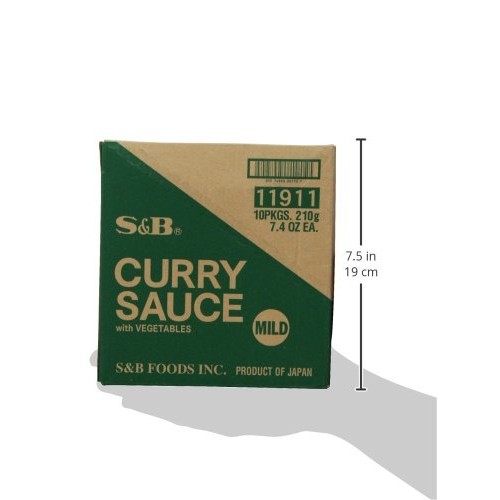 S&B Curry Sauce with Vegetables Mild, 7.4-Ounce Pack of 10