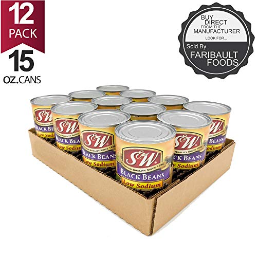 S &Amp; W • Canned Low Sodium Black Beans 12 Pack, Vegan, Non-Gmo,