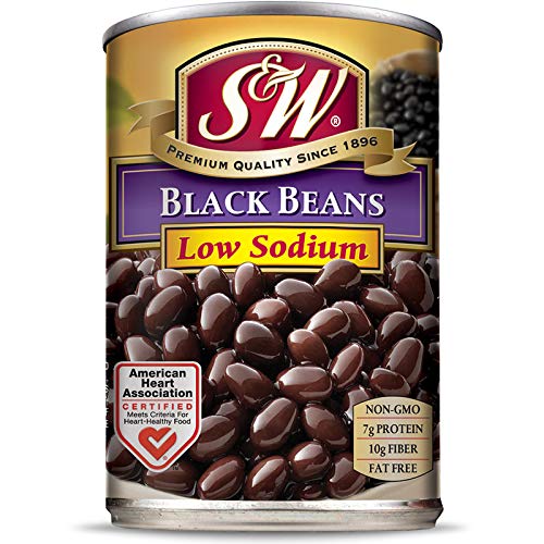 S &Amp; W • Canned Low Sodium Black Beans 12 Pack, Vegan, Non-Gmo,