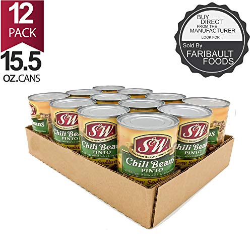 S &Amp; W • Canned Low Sodium Chili Beans 12 Pack, Vegetarian, Non