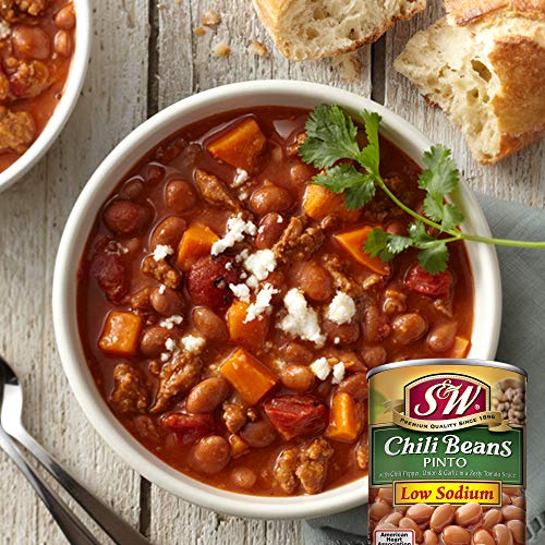 S &Amp; W • Canned Low Sodium Chili Beans 12 Pack, Vegetarian, Non