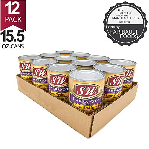 S &Amp; W • Canned Low Sodium Garbanzo Beans 12 Pack, Chickpeas, V