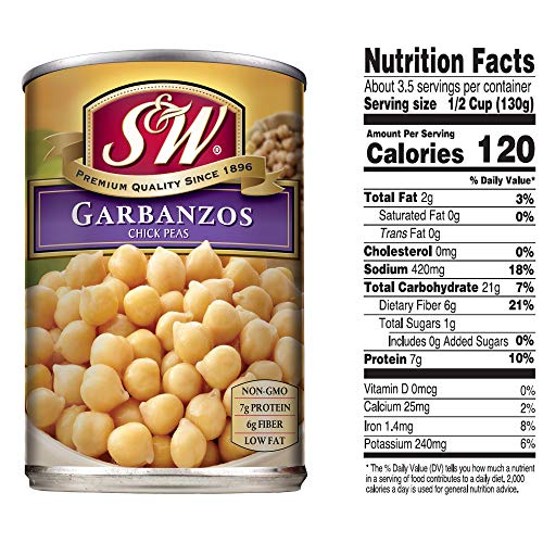 S&Amp;W - Garbanzo Beans - Chickpeas - Canned Beans - 15.5 Ounce Can
