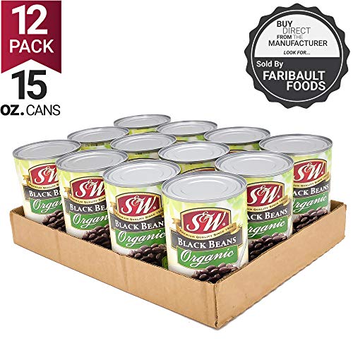 S&Amp;W - Organic Black Beans - Canned Beans - 15 Ounce Can Pack Of
