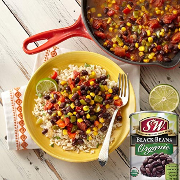 S&W - Organic Black Beans - Canned Beans - 15 Ounce Can Pack Of...