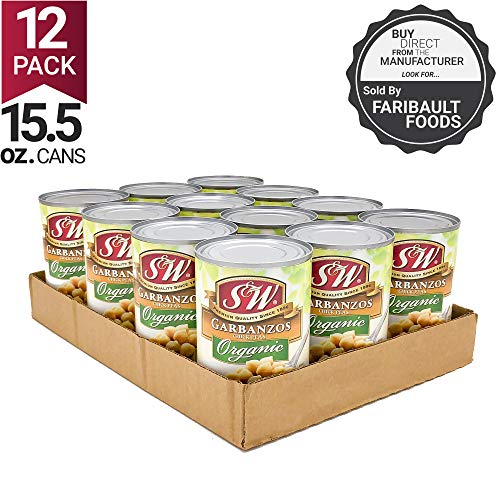 S&Amp;W - Organic Garbanzo Beans - Chickpeas - Canned Beans - 15.5 O