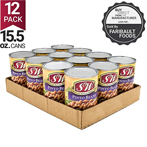 S&Amp;W - Pinto Beans - Canned Beans - 15.5 Ounce Can Pack Of 12